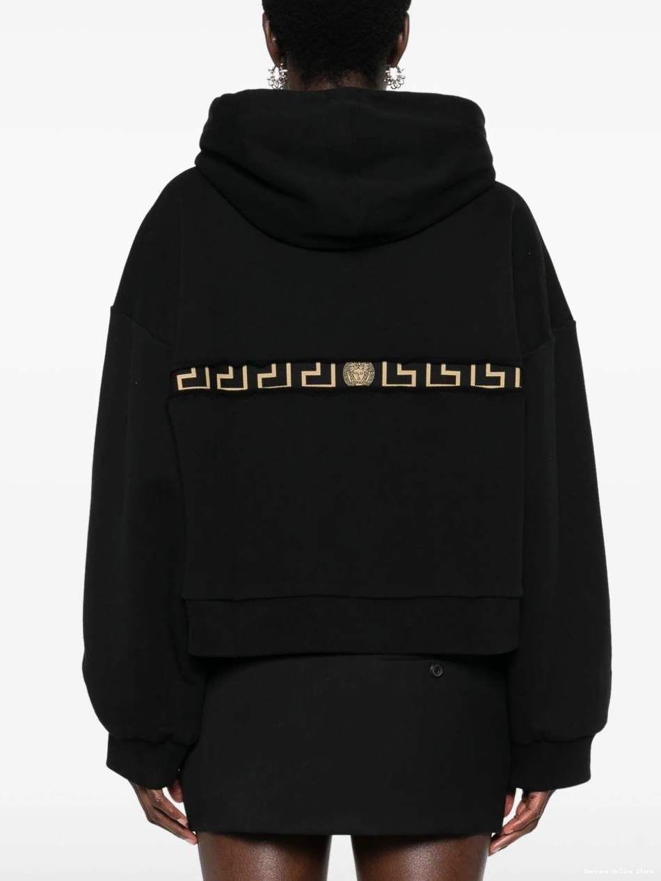 Affordable zip-up Versace hoodie Women Greca-detailing 0821